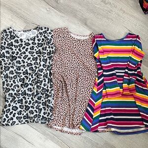 Set of Three Colorful Dresses
